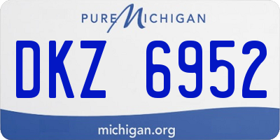 MI license plate DKZ6952