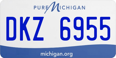 MI license plate DKZ6955