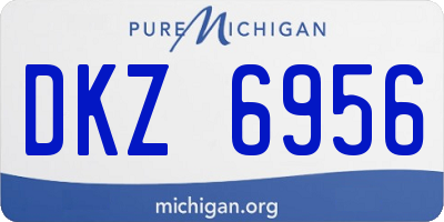 MI license plate DKZ6956