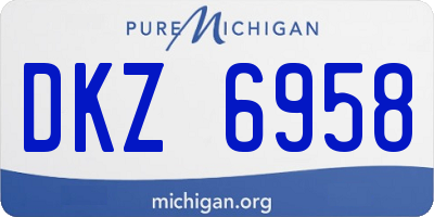 MI license plate DKZ6958
