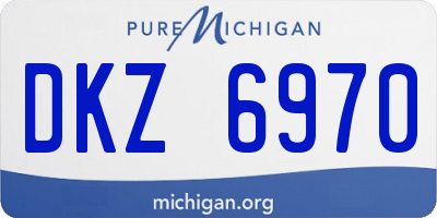 MI license plate DKZ6970