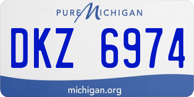 MI license plate DKZ6974