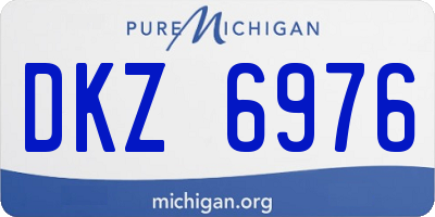 MI license plate DKZ6976