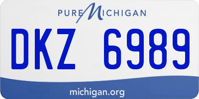 MI license plate DKZ6989