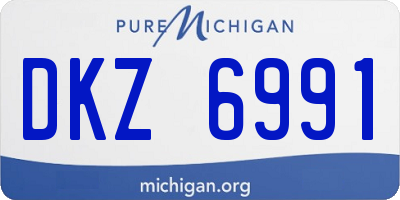 MI license plate DKZ6991