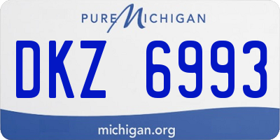 MI license plate DKZ6993
