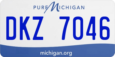 MI license plate DKZ7046