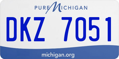 MI license plate DKZ7051