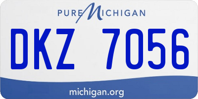 MI license plate DKZ7056