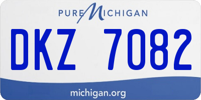 MI license plate DKZ7082