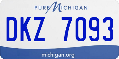 MI license plate DKZ7093