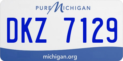 MI license plate DKZ7129