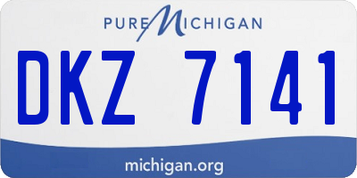 MI license plate DKZ7141