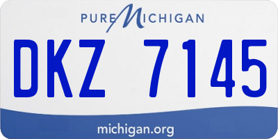 MI license plate DKZ7145