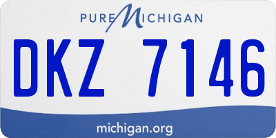 MI license plate DKZ7146