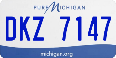 MI license plate DKZ7147
