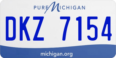 MI license plate DKZ7154