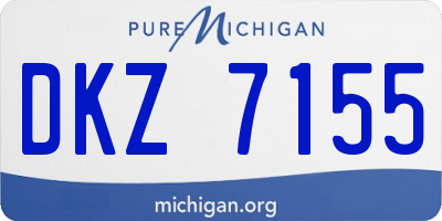 MI license plate DKZ7155