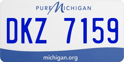 MI license plate DKZ7159