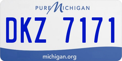MI license plate DKZ7171