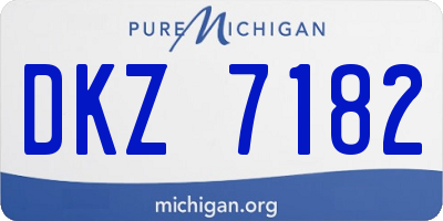 MI license plate DKZ7182