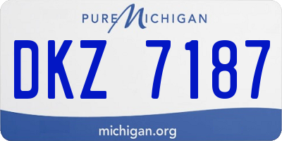 MI license plate DKZ7187