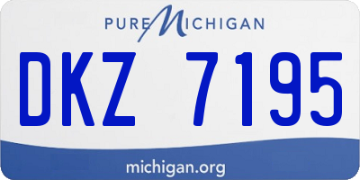 MI license plate DKZ7195
