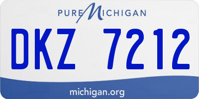 MI license plate DKZ7212