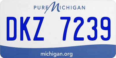MI license plate DKZ7239