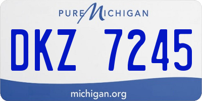 MI license plate DKZ7245