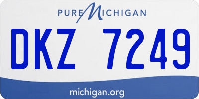 MI license plate DKZ7249
