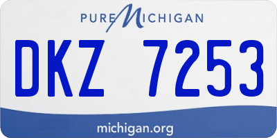 MI license plate DKZ7253