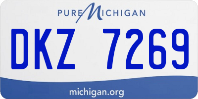 MI license plate DKZ7269