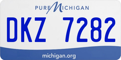 MI license plate DKZ7282
