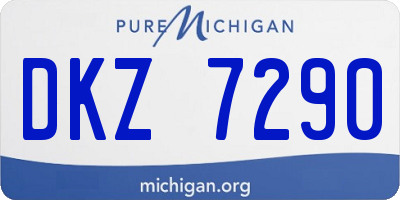 MI license plate DKZ7290