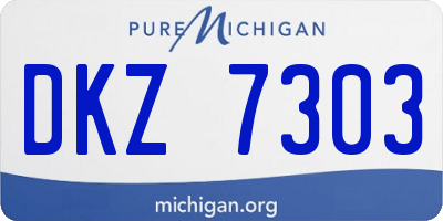 MI license plate DKZ7303