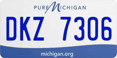 MI license plate DKZ7306