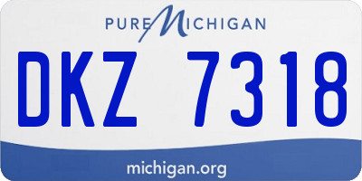 MI license plate DKZ7318