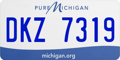 MI license plate DKZ7319