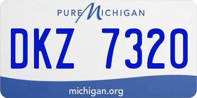 MI license plate DKZ7320