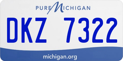 MI license plate DKZ7322