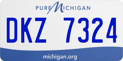 MI license plate DKZ7324