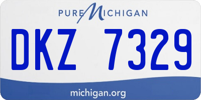 MI license plate DKZ7329