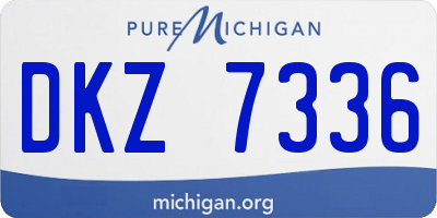 MI license plate DKZ7336