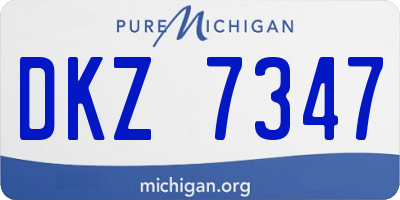MI license plate DKZ7347