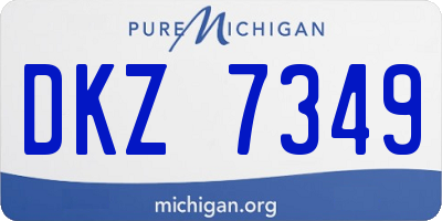 MI license plate DKZ7349