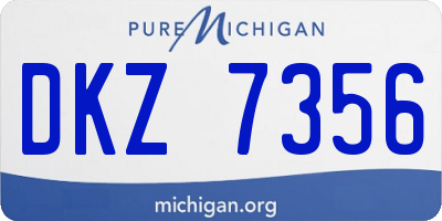MI license plate DKZ7356