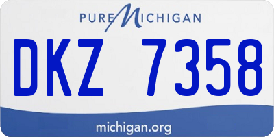 MI license plate DKZ7358