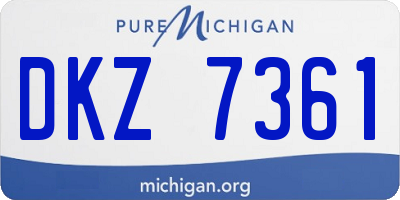 MI license plate DKZ7361