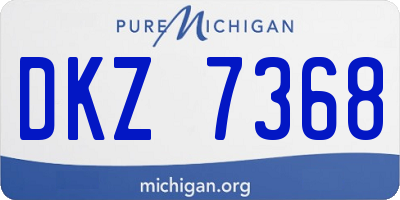 MI license plate DKZ7368